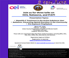 Kingston Area Medical Providers! Three Talks on HCV, Naloxone, and PrEP!